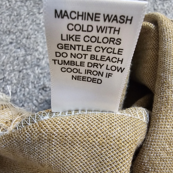 LaLa Land Polyester Flare Plaid Neutral Pant  Women's Large Boho Coastal Grandma - Picture 7 of 7